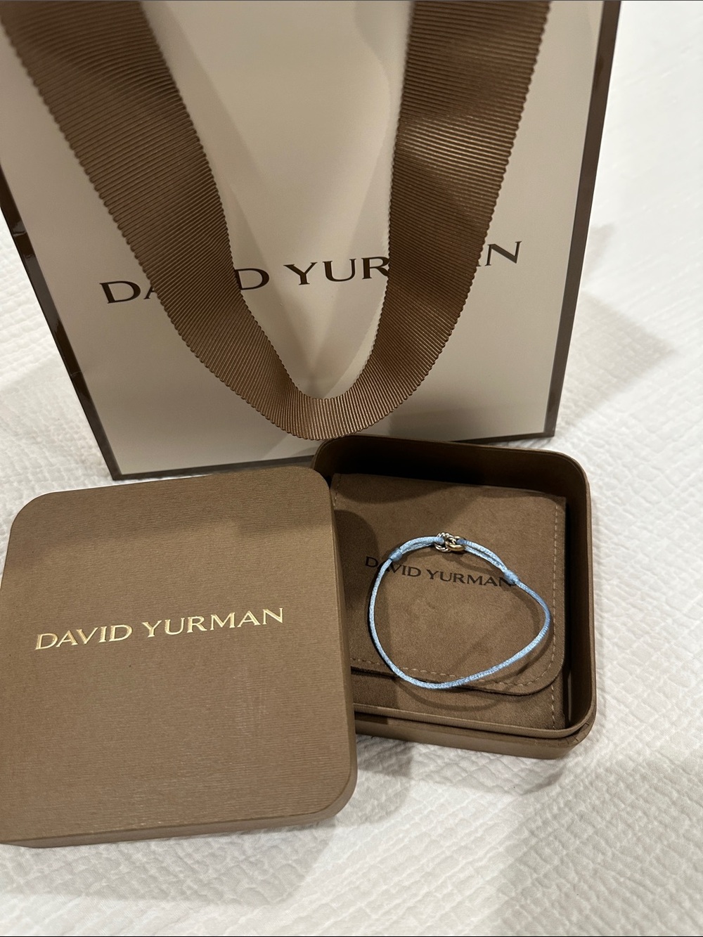 David Yurman SCULPTED CABLE LINKED CORD BRACELET